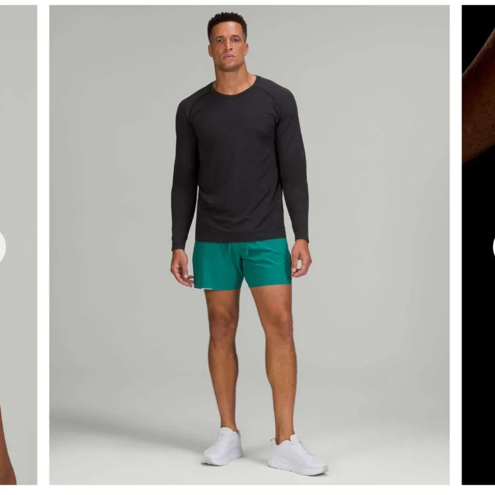 Lululemon Surge Lined Short 6" Teal Lagoon Men's Medium Athletic Workout Run - Picture 4 of 16